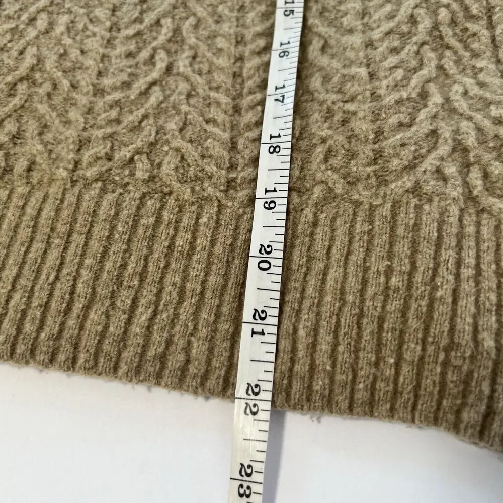 DOEN Sz S Sacha Wool Pullover Sweater in Oatmeal Tan - Picture 11 of 12